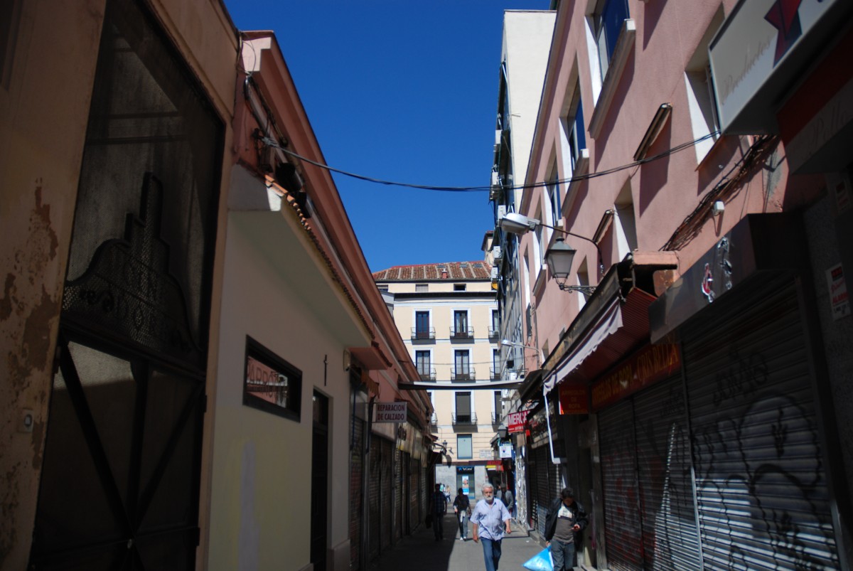 Calle central del Mercado de Antón Martín en Madrid